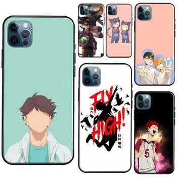 Чехол аниме Haikyuu для iPhone 13 11 14 Pro Max 12 mini полное покрытие для iPhone XR XS Max X 7 8 Plus SE 2020 iPhone 6 6s