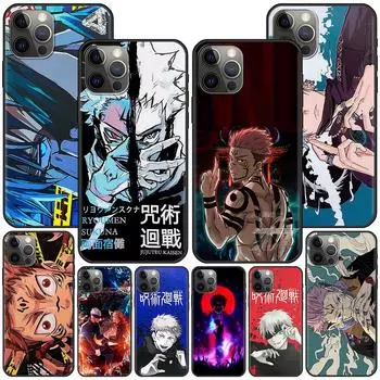 Чехол Anime Jujutsu Kaisen для Iphone 14 11 13 Pro Max 12 Mini Xr 7 8 Plus Se 2020 Xs 6 6s + чехол, черный мягкий чехол для телефона iPhone 14 Pro Max