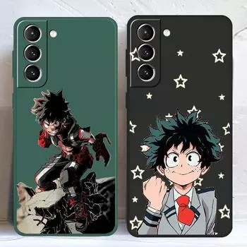 Чехол Anime My Hero Academy для Samsung Galaxy S8 Note 20 Ultra 5G S9 S21 S10 Plus S20 FE S22, ультраматовый жидкий силиконовый чехол Samsung S8