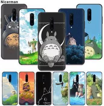 Чехол аниме Studio Ghibli Тоторо для Oneplus 7T 7 8 Nord Pro 5G Z 6 6T One Plus 8 OnePlusNord, черный силиконовый чехол для телефона OnePlus 6T