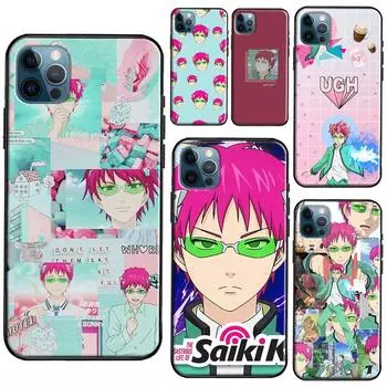 Чехол Anime The Disastroous Life Of Saiki K для iPhone 13 11 14 Pro Max 12 mini Full Cover для iPhone XR XS Max X 7 8 Plus SE 2020 iPhone 6 6s