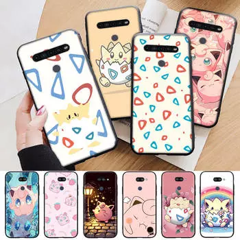 Чехол AP1 Jigglypuff Togepi Pokemon Black для Samsung Note 20 Lite S24 Ultra S23 S22 A05 A06 A11 A71 A15 A16 A13 A24 A25 A33 A52 A53 M55 M35 Sofe Cover Samsung A33 5G арлекин