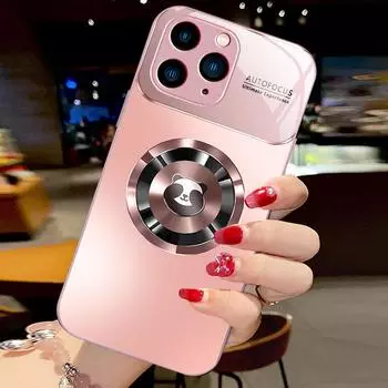 Чехол Apple 15 Gradient Panda для всех моделей 14ProMax, в комплект входит Mini iPhone 11 серебряный