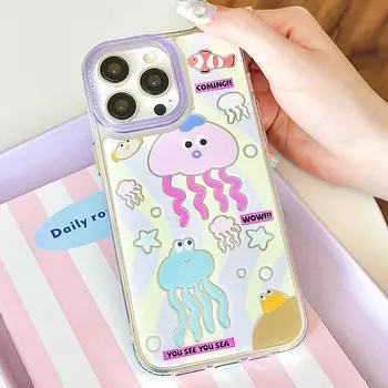 Чехол Apple 15 Pro для 13/14 Pro Max и iPhone 12/11 — три в одном окрашенный зеркальный чехол из ТПУ iPhone 7 Plus/8 Plus