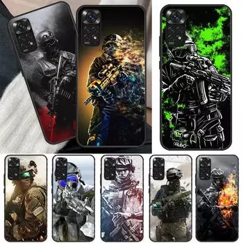 Чехол армейского солдата спецназа для Xiaomi Redmi Note 11 10 9 8 Pro Note 11S 10S 9S 8T K50 K40 9A 9C 10A 10C Redmi 9T