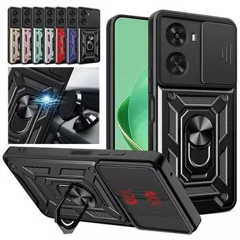 Чехол Armor для Huawei Nova 12 SE 12S 12i 11 Pro 11i Nova 10 SE, защитный чехол для объектива с кольцом, магнитный держатель, чехол Fundas Huawei Nova 12 SE чёрный