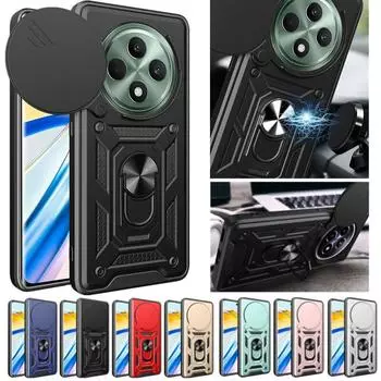 Чехол Armor для OPPO Reno 12F 12FS 5G Reno12 F FS 5G, защитный чехол для объектива с кольцом, магнитный держатель, чехол Fundas OPPO Reno 12F 5G золотой