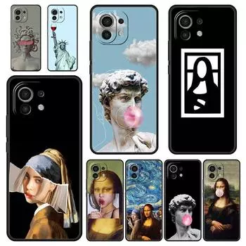 Чехол Art Aesthetic David Mona Lisa для Xiaomi 14 13 12 11 Lite 13T 12T 11T Pro 9T Mi Poco X6 X5 M3 X3 Pro F5 F4 F3 5G Xiaomi 14
