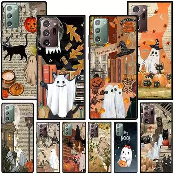 Чехол Art Cute Ghost Aesthetic для Samsung Galaxy Note 10 Plus 20 Ultra 9 8 TPU, черный, мягкий чехол, Funda Capa Samsung Note 8