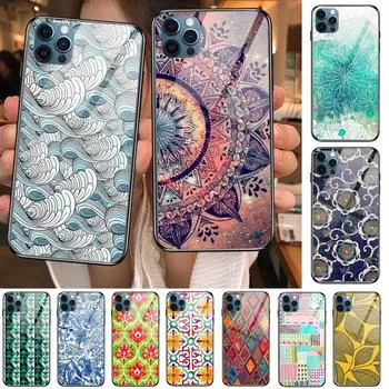 Чехол Art Flowers Banana Leaf Glass для iPhone 13 12 11 Pro Max 12Pro XS Max XR X 7 8 Plus SE 2020 mini, закаленный чехол для задней панели Co iphone 12 Pro Max