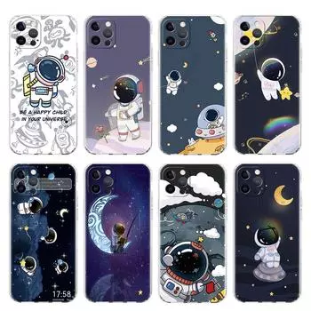 Чехол Astronaut Universe Clear для Apple iPhone 13 11 14 12 Pro 7 8 Plus XR X XS Max 6 6S 13Pro силиконовый чехол для телефона iPhone 6 6S