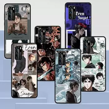 Чехол «Атака Титанов Эрен Йегер Манга» для Huawei P30 P Smart Z P40 Lite E P20 Y7 Y9 Honor 8X Play 9A 50 9X Pro, черный мягкий чехол Huawei P30