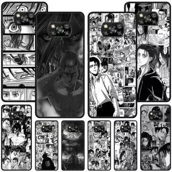 Чехол Attack On Titan для Xiaomi Poco X3 NFC M3 X4 Pocophone F1 M4 Pro F4 F3 GT черный чехол из ТПУ Redmi Note 11 9S 8 10 чехол для телефона Pocophone F1