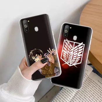Чехол Attack on Titan TPU для iPhone XR 7 8 14 15 11 12 13 X XS Pro Max Xiaomi Redmi 13C Note 9 Samsung A22 S23 S24 Ultra Plus VIVO Samsung Note 9 аэро
