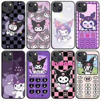 Чехол B-45 Kuromi черный для Redmi 10A 10C 12C 13C 9A 9C 9T A3X Note 10 9 9S 10S iPhone 11 12 13 14 15 16 X XS Pro Max Mini 7 8 Plus XR Redmi 9A зелёный