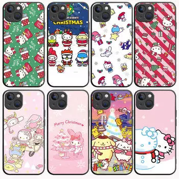 Чехол B-52 Sanrio Christmas Black для Redmi 10A 10C 12C 13C 9A 9C 9T A3X Note 10 9 9S 10S iPhone 11 12 13 14 15 16 X XS Pro Max Mini 7 8 Plus XR iPhone 16 Plus чёрный