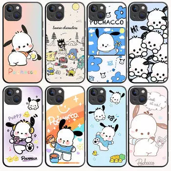 Чехол B-55 Pochacco черный для Redmi 10A 10C 12C 13C 9A 9C 9T A3X Note 10 9 9S 10S iPhone 11 12 13 14 15 16 X XS Pro Max Mini 7 8 Plus XR iPhone 16 Pro чёрный