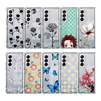 Чехол-бабочка 2-в-1 для Samsung Galaxy Z Fold 5, защитный чехол для мобильного телефона из ТПУ и поликарбоната с рисунком Galaxy Z Flip 5