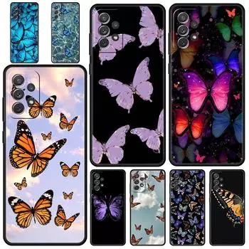Чехол-бабочка для телефона Samsung Galaxy A51 A71 A21S A12 A11 A31 A52 A41 A32 A01 A23 A33 A53 A73 A03S A13 5G Мягкий чехол Samsung A51