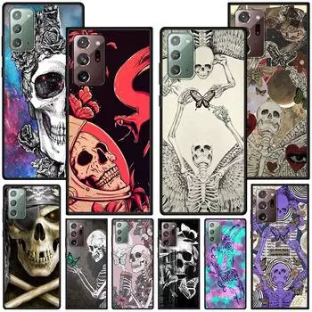 Чехол-бабочка в стиле ретро с черепом для Samsung Galaxy Note 20 Ultra 10 Lite 9 8 A53 A52 S23 S22 S21 S20 Plus, силиконовый черный чехол для телефона Samsung Note 20