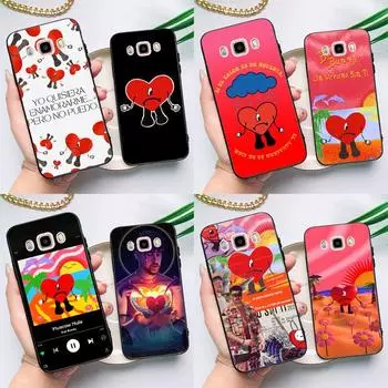 Чехол Bad Bunny Heart Rainbow Color для Samsung Galaxy J7 J5 J3 J1 A3 A5 2017 2016 J4 J6 Plus A6 A7 A8 A9 2018 Задняя крышка J5 2016 - J510