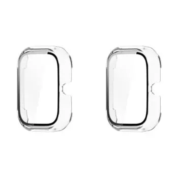 Чехол-бампер для часов для ПК с защитным стеклом для выбора Honor Haylou Watch (клар)