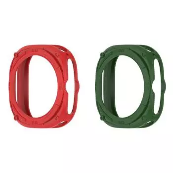 - Чехол-бампер для часов из ТПУ для Samsung Galaxy Watch 7 Ultra 47 мм (красный)