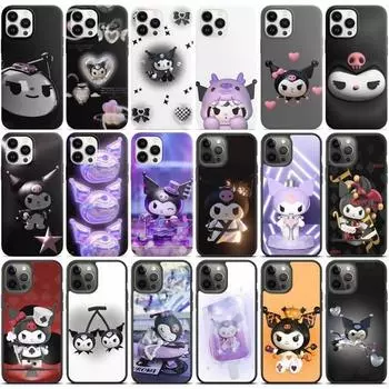 Чехол-бампер для iPhone 7 Kuromi Hard Tough Card Door 2 Storage Sanrio Simple Character, популярный персонаж в Корее