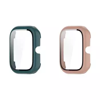 Чехол-бампер для ПК-часов с закаленным стеклом для часов Honor Choice Haylou (зеленый) ИЛИ