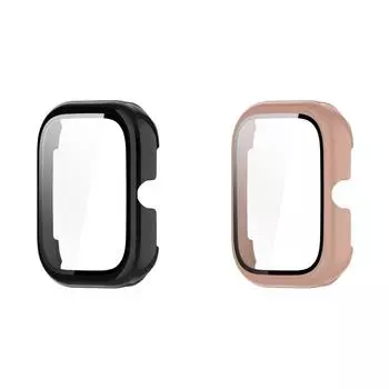 Чехол-бампер для ПК-часов с закаленным стеклом для часов Honor Choice Haylou (черный) ИЛИ