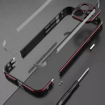 Чехол-бампер из алюминия и металлической рамки объектива для iPhone 14 13 15 Pro Max Plus 12 Mini 14Pro 15Pro 15Plus IPones i15 противоударный чехол For IPhone 13