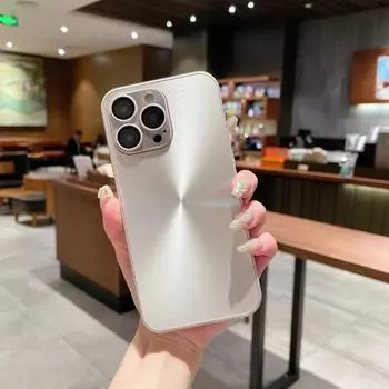 Чехол-бампер из ТПУ для iPhone 15 14 Plus 13 12 11 Pro Max с защитой объектива Aurora CD текстурированная пластиковая задняя крышка For iPhone 12