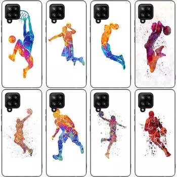 Чехол Basketball Basket Dunk для Samsung Galaxy A12 A02S A22 A32 A52 A72 A71 A51 A41 A31 A21 A11 A50 A70 A10S A20S, черный Samsung A41