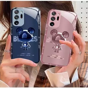 Чехол Bear Metal Liquid для Samsung A04S A03Core A04 Cartoon Trendy Brand 20Ultra Glass & Premium Sense Samsung A01 зелёный