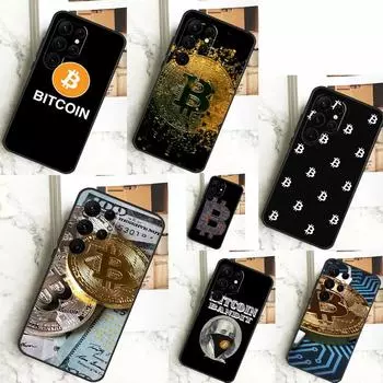 Чехол Bitcoin BTC для Samsung Galaxy S24 S23 S22 Ultra S20 S21 FE Note 20 S8 S9 S10 Note 10 Plus Galaxy S21 Plus