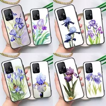 Чехол Blue Iris Flower для POCO F5 X5 X3 Pro X4 F4 GT F3 M5s C40 Чехол для Xiaomi 13 12 Lite 11T 12T Pro 12X POCO F3