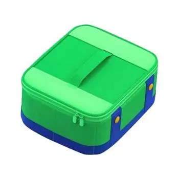 Чехол большой емкости с ручкой-молнией, ударопрочный, устойчивый к ударам, сумка для хранения игровой консоли для Switch/для Switch OLED зелёный