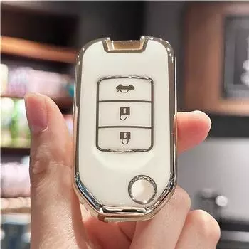 Чехол-брелок, чехол-брелок из ТПУ для автомобиля, чехол для ключей Honda Civic HRV CRV XRV CR-V Crider Odyssey Pilot, аксессуары для защиты чёрный