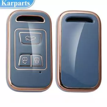 Чехол-брелок для автомобильного пульта дистанционного управления из ТПУ с золотыми краями для Chery Tiggo 3 5X 4 8 Glx 7 2019 2020 Arrizo для Cheri Tiggo 8, защитный чехол, аксессуары зелёный