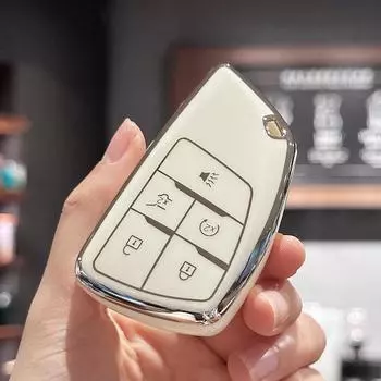 Чехол-брелок для Chevrolet 2022 2023 2024 для Chevy Silverado 1500 для GMC Sierra 1500 для 2024 Silverado Sierra 2500HD 3500HD белый