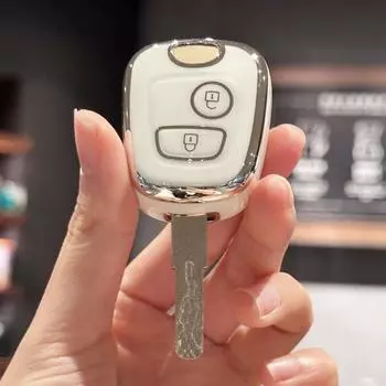 Чехол-брелок для Citroen C1 C4 для Peugeot 106 107 206 207 306 307 406 407, защитный чехол для автомобильного брелока из ТПУ, чехол для дистанционного ключа автомобиля Cov чёрный