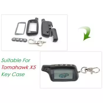 Чехол-брелок для Tomahawk X5, автомобильная сигнализация, ЖК-дисплей, защитный чехол с дистанционным управлением, Россия X5 Tomahawk X5 Cover серый