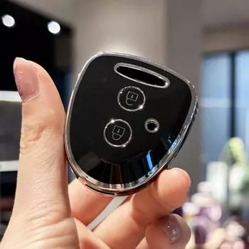 Чехол-брелок для TOYOTA Grand New Avanza Daihatsu Xenia PERODUA Alza Myvi Axia Perodua 2 кнопки ТПУ чехол для автомобильного ключа пульт дистанционного управления чёрный