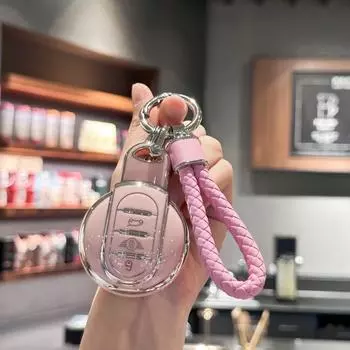 Чехол-брелок из ТПУ с ремешком для ключей для BMW MINI COOPER S ONE JCW F54 F55 F56 F57 F60 CLUBMAN COUNTRYMAN фиолетовый