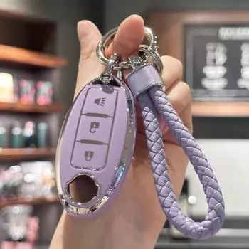 Чехол-брелок из ТПУ с ремешком для ключей для Nissan 370Z Armada Kicks Murano Pathfinder Rogue Titan Versa Note Infiniti Smart 3