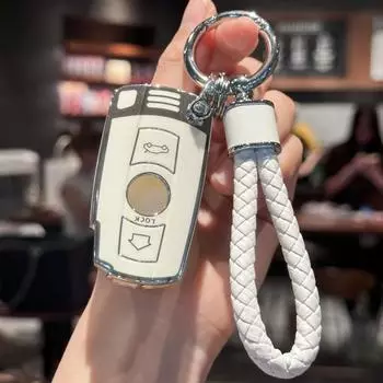Чехол-брелок из ТПУ со шнурком для ключей для BMW E90 E60 E70 E87 3 5 6 серии M3 M5 X1 X5 X6 Z4 E71 E72 E88 E89 E91 E92, аксессуары белый