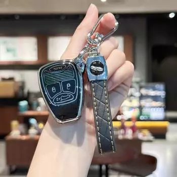 Чехол-брелок от автомобиля с брелком из искусственной кожи для Chrysler 300C Avenger Sebring Chrysler 200 Aspen Dodge Charger Commander Che белый