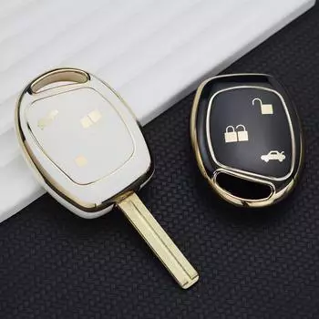 Чехол-брелок с дистанционным управлением от автомобиля, чехол для Ford Focus Mondeo Festiva Fusion, костюм Fiesta KA, держатель с 3 кнопками, автозащита Key Case белый