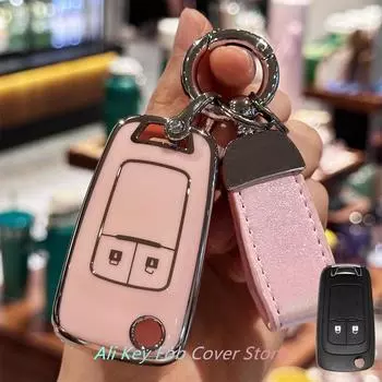 Чехол-брелок с ремешком для ключей для Vauxhall Zafira Astra Insignia Holden, откидной чехол для автомобильного ключа чёрный