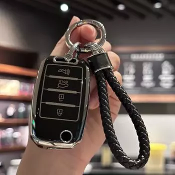 Чехол-брелок со шнурком для ключей для Kia Sorento Optima Soul Sportage NIRO Forte Rio, защита для умных ключей фиолетовый